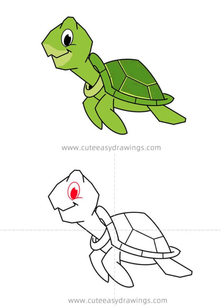 25 Easy Turtle Drawing Ideas - How To Draw A Turtle - Blitsy