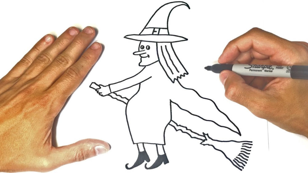 20 Easy Witch Drawing Ideas How To Draw A Witch Blitsy