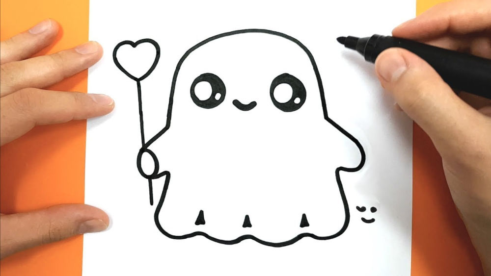 20 Cute Ghost Drawing Ideas - How To Draw A Ghost - Blitsy