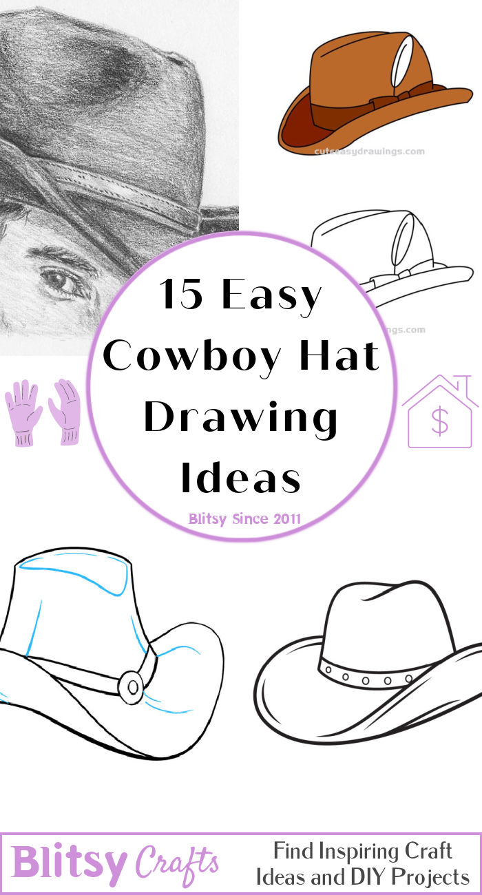 15 Easy Cowboy Hat Drawing Ideas - How To Draw A Cowboy Hat