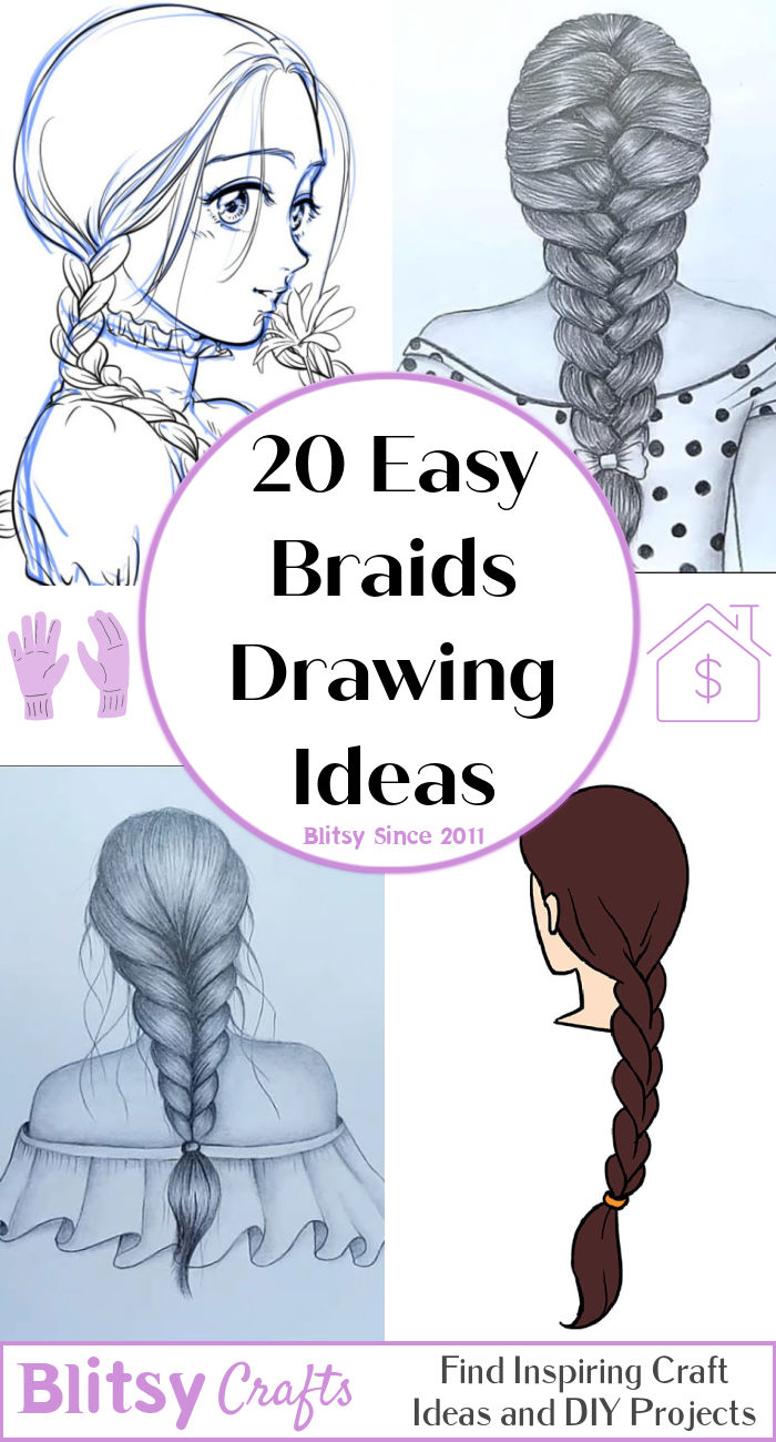 20 Easy Braid Drawing Ideas How To Draw Braids and Box Braids