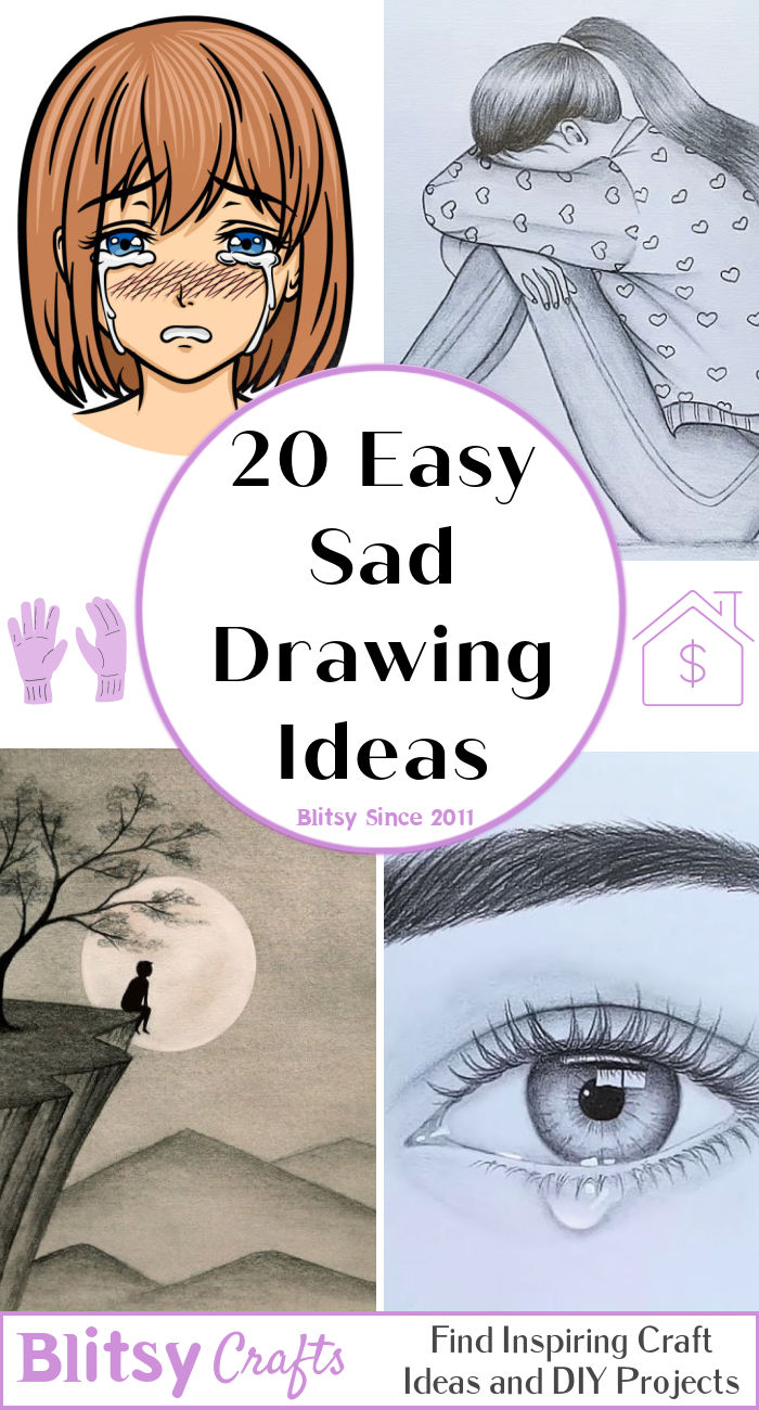 20 Easy Sad Drawings - Deep Sad Drawing Ideas - Blitsy