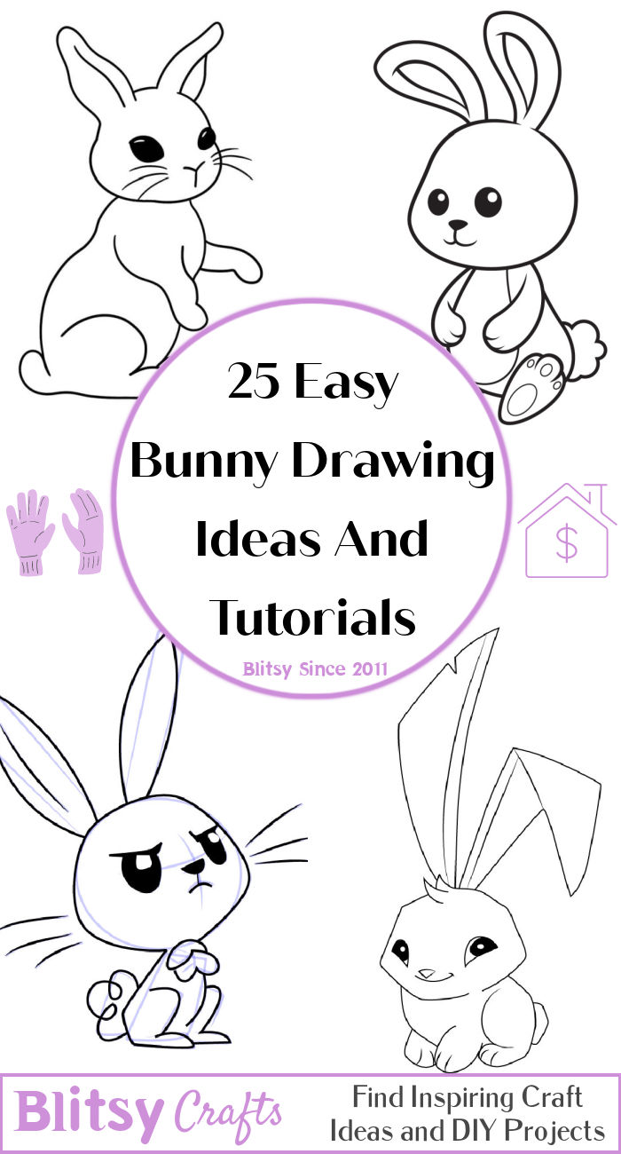 25 Easy Bunny Drawing Ideas - How to Draw a Bunny