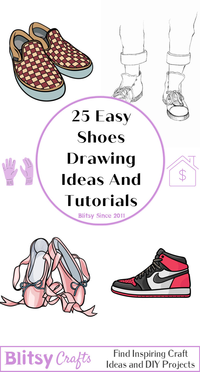 25 Easy Shoes Drawing Ideas - How to Draw a Shoe