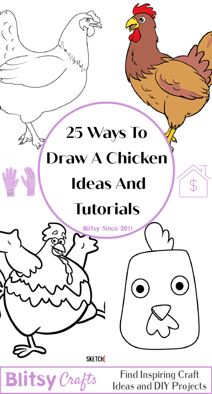 25 Easy Chicken Drawing Ideas How to Draw a Chicken