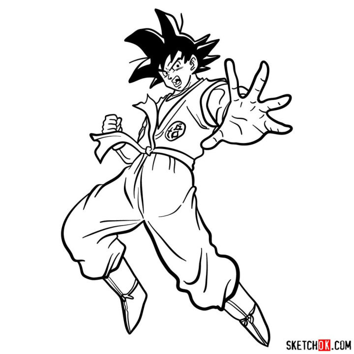 20 Easy Goku Drawing Ideas -How To Draw A Goku - Blitsy