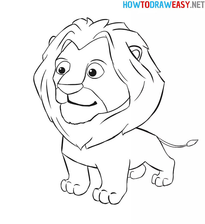 25 Easy Lion Drawing Ideas - How to Draw a Lion