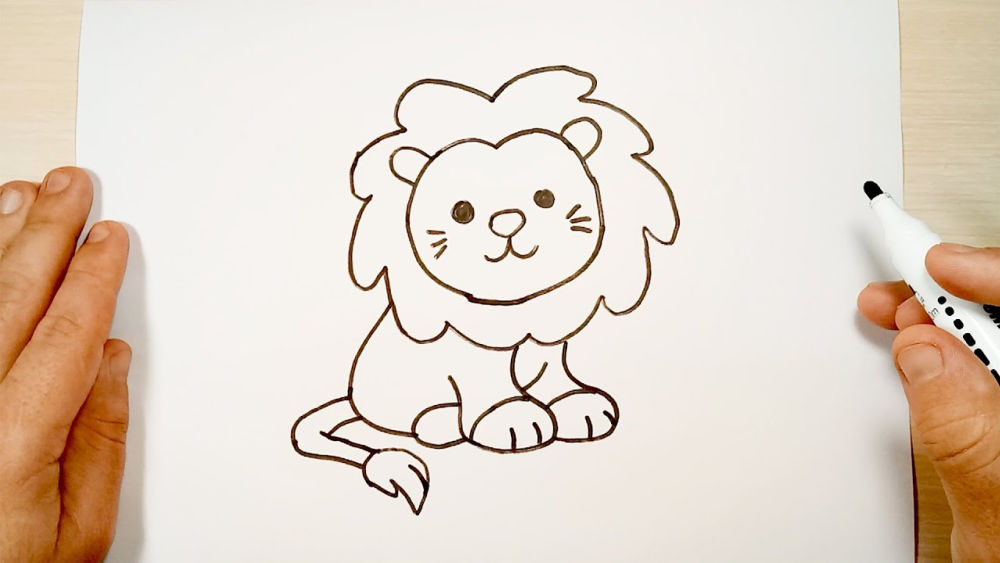 25 Easy Lion Drawing Ideas - How to Draw a Lion