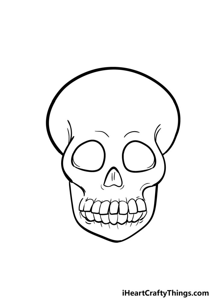 25 Easy Skull Drawing Ideas - How to Draw a Skull