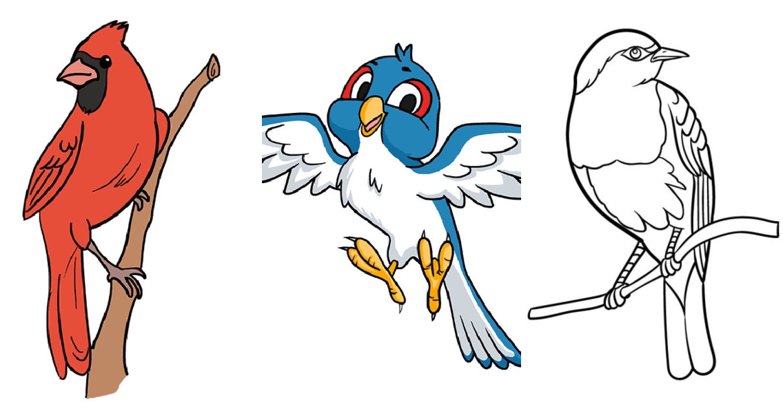 30 Easy Bird Drawing Ideas - How To Draw A Bird - Blitsy