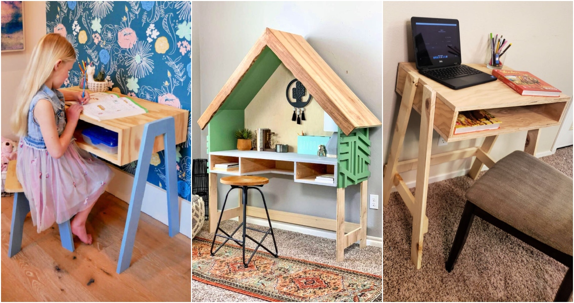 25 DIY Kids Desk Plans and Ideas To Build Your Own