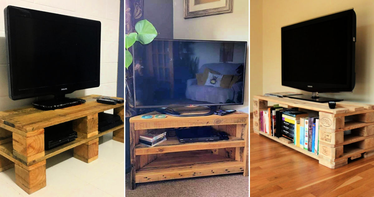 20 DIY Pallet TV Stand Plans and Ideas - Blitsy