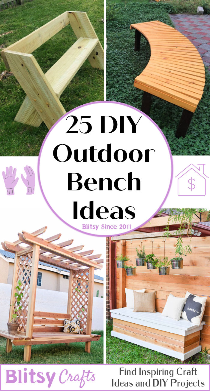 25 Free DIY Outdoor Bench Plans - Blitsy