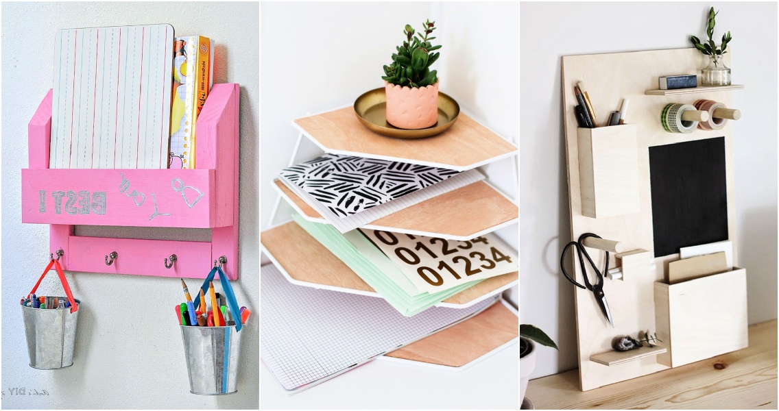 25 Homemade DIY Desk Organizer Ideas Are Easy To-Do - Blitsy