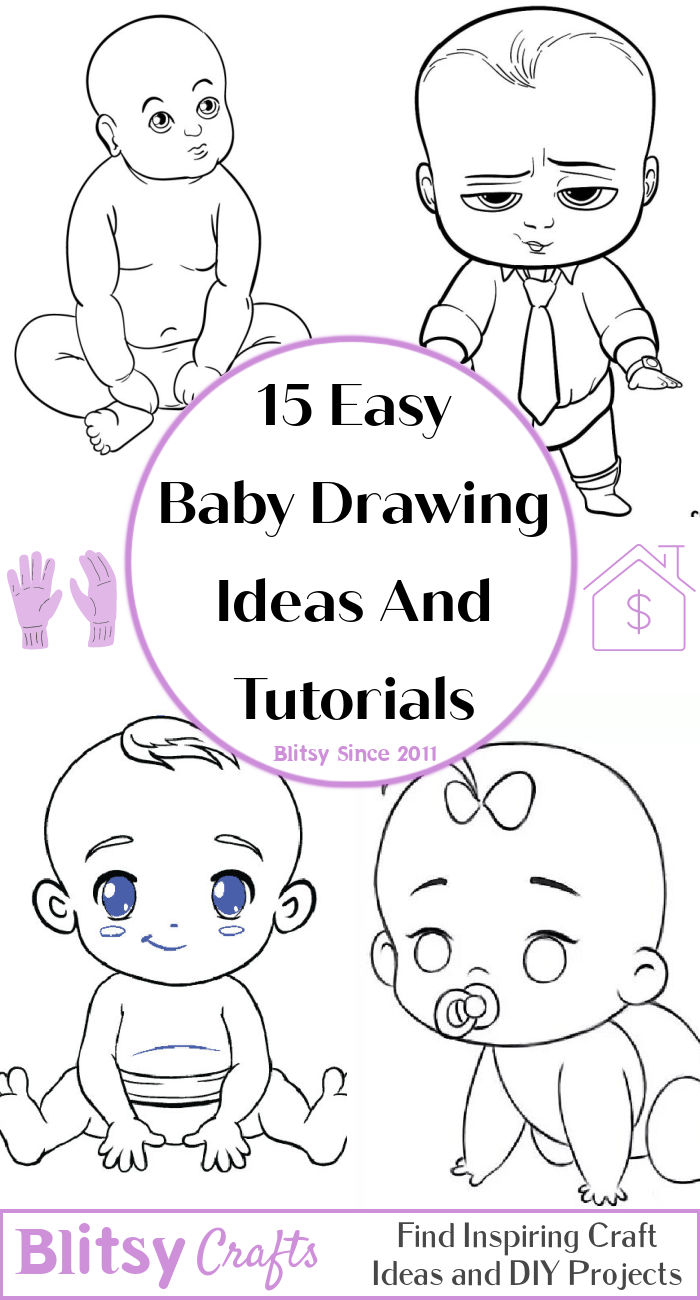 15 Easy Baby Drawing Ideas - How to Draw a Baby