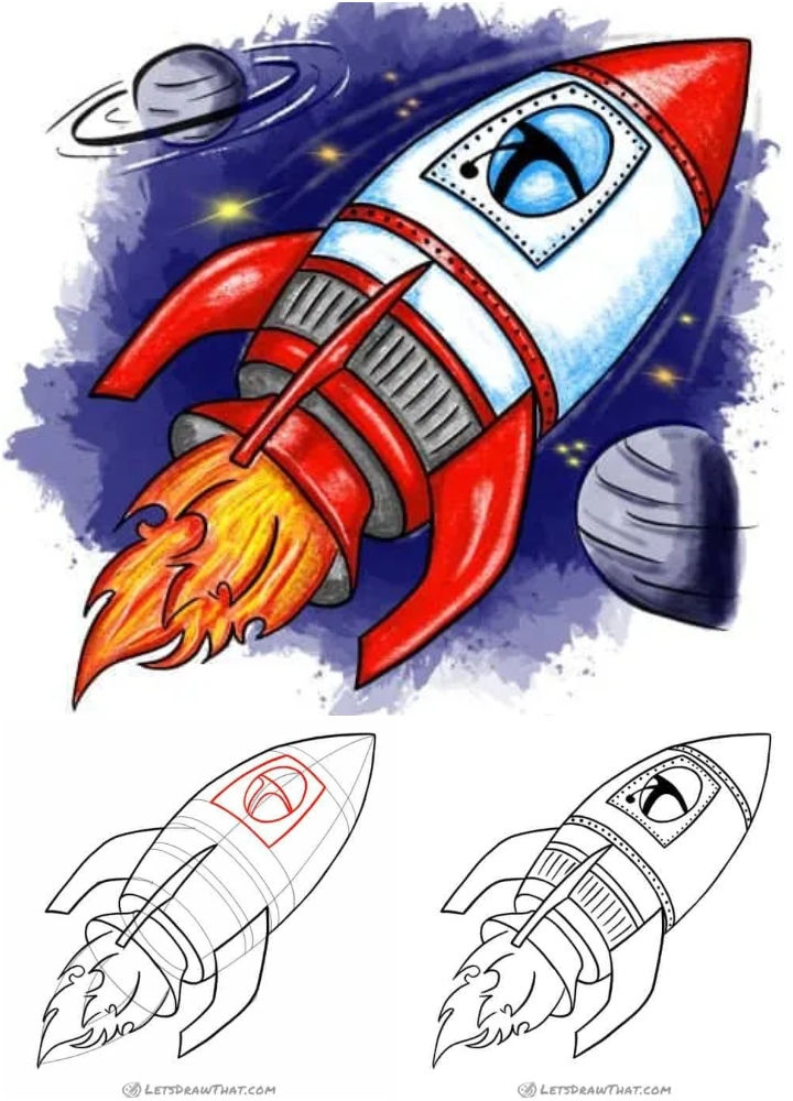 20 Easy Rocket Drawing Ideas How to Draw a Rocket