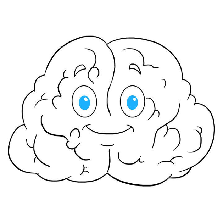 20 Easy Brain Drawing Ideas - How To Draw A Brain - Blitsy