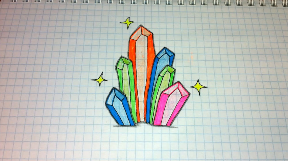 Easy Crystal Drawing Ideas How To Draw Crystals