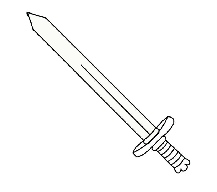 25 Easy Sword Drawing Ideas - How to Draw a Sword - Blitsy