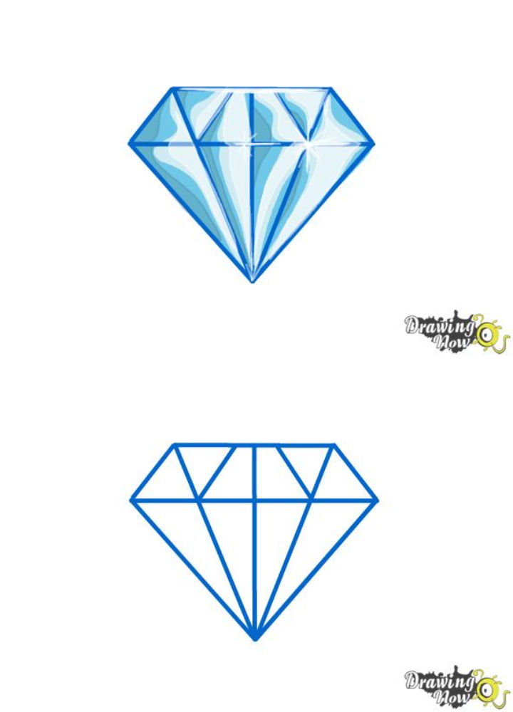 25 Easy Diamond Drawing Ideas - How to Draw