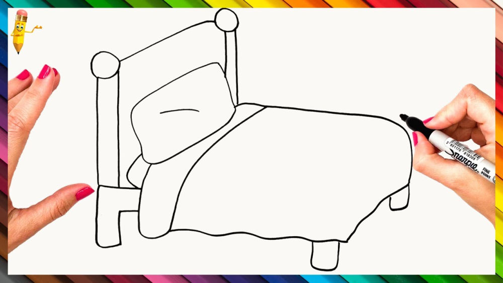 25 Easy Bed Drawing Ideas How to Draw a Bed