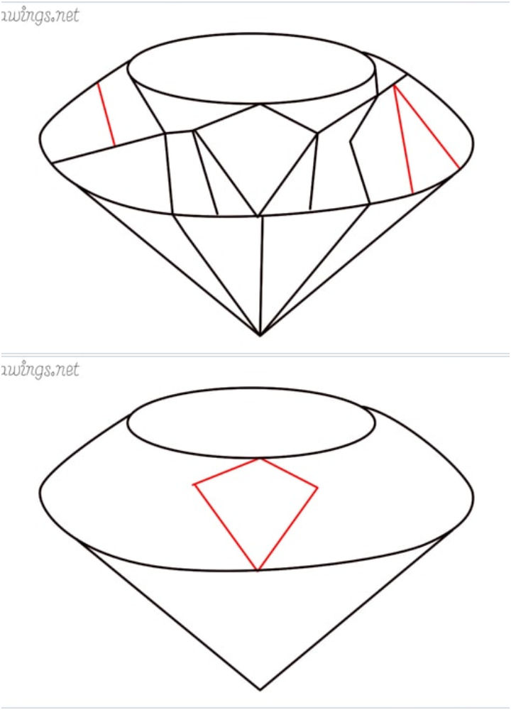 25 Easy Diamond Drawing Ideas - How to Draw