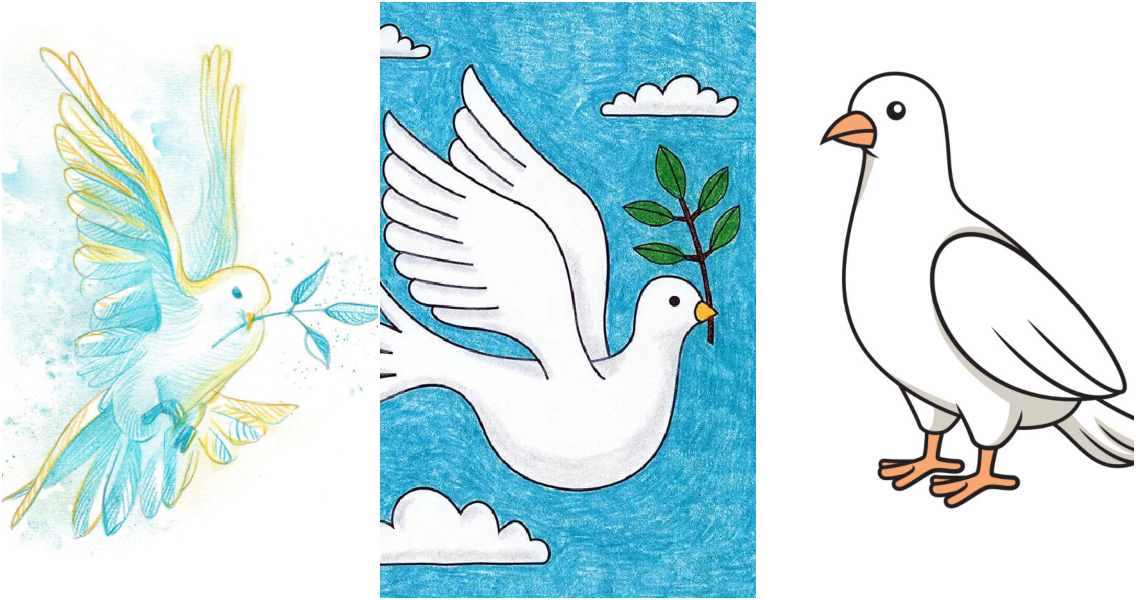 How to Draw a Dove  Easy Step by Step Guide for Beginners  PRB ARTS