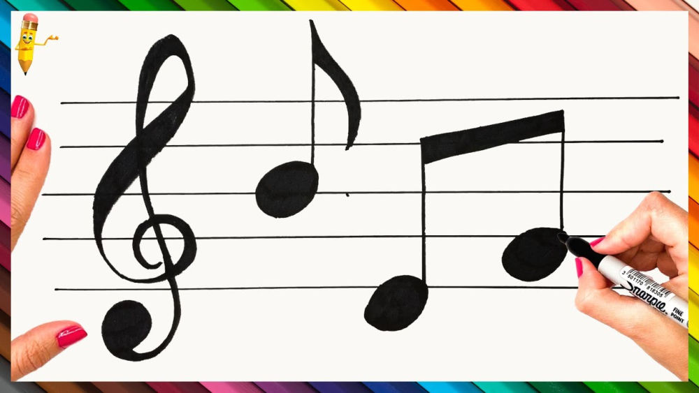 15 Easy Music Notes Drawing Ideas - How to Draw