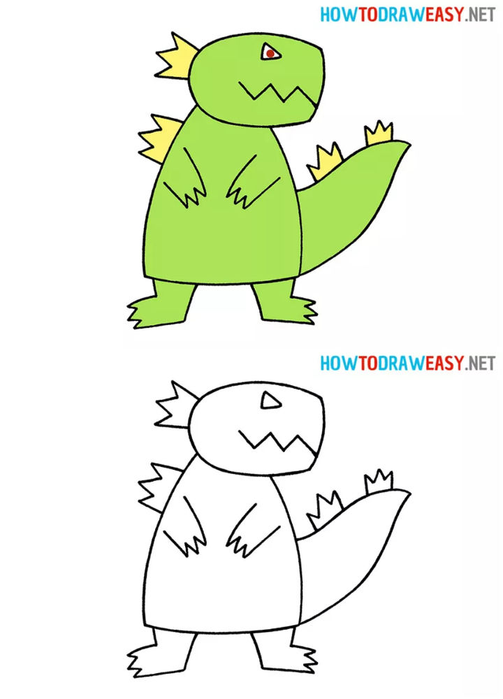 25 Easy Godzilla Drawing Ideas - How to Draw Godzilla