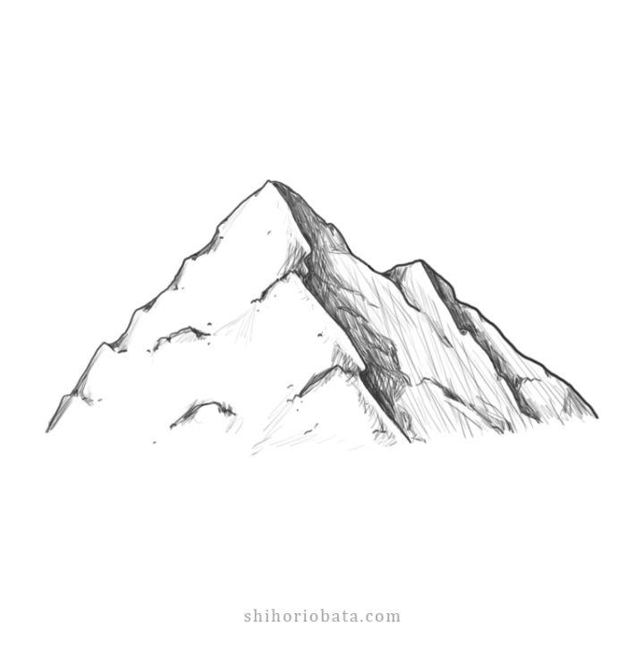 25 Easy Mountain Drawing Ideas - How to Draw a Mountain