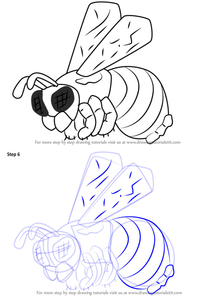 25 Cute Bee Drawing Ideas - How to Draw a Bee - Blitsy