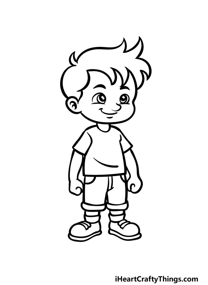 25 Easy Boy Drawing Ideas How To Draw A Boy Blitsy