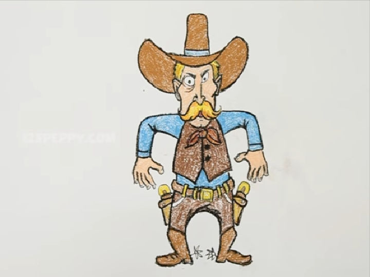 25 Easy Cowboy Drawing Ideas - How to Draw a Cowboy