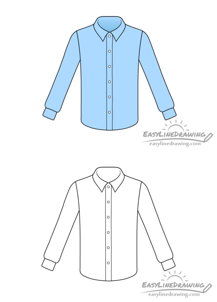 25 Easy Shirt Drawing Ideas - How to Draw a Shirt