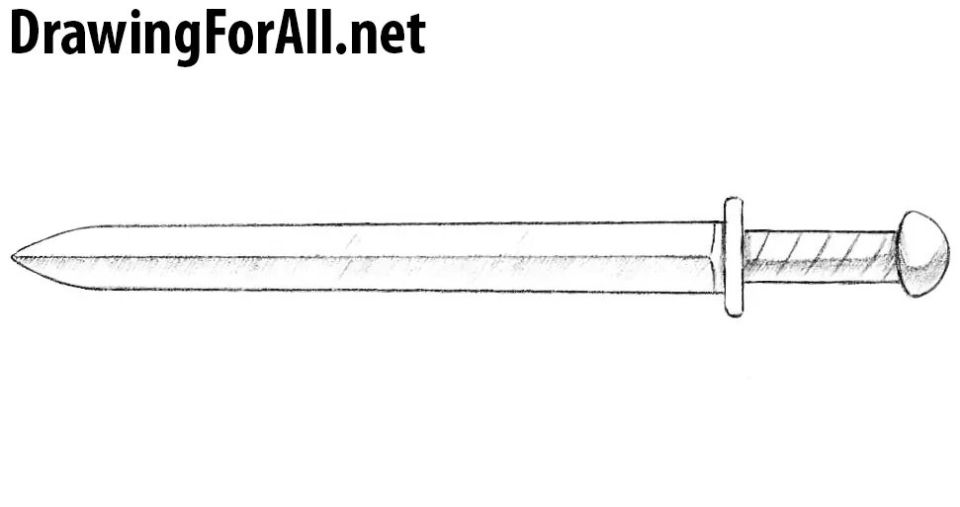 25 Easy Sword Drawing Ideas - How to Draw a Sword - Blitsy