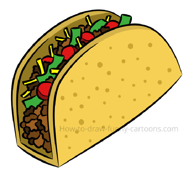 Taco Drawing - Step by Step Instructions - Blitsy