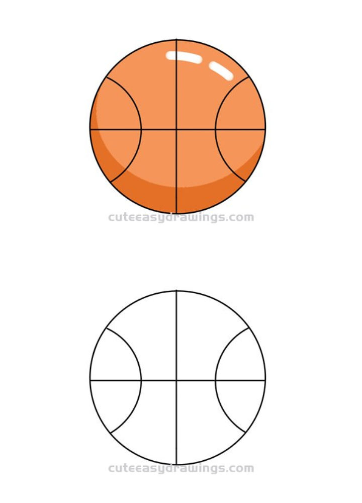 25 Easy Basketball Drawing Ideas - How to Draw a Basketball