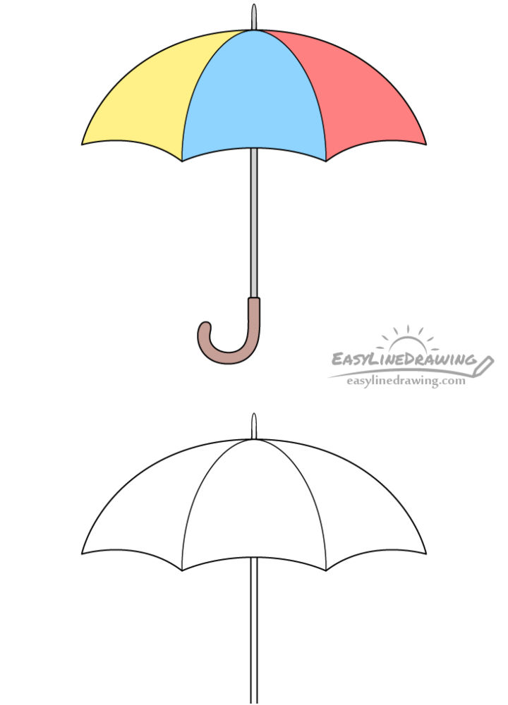 15 Easy Umbrella Drawing Ideas - How to Draw an Umbrella