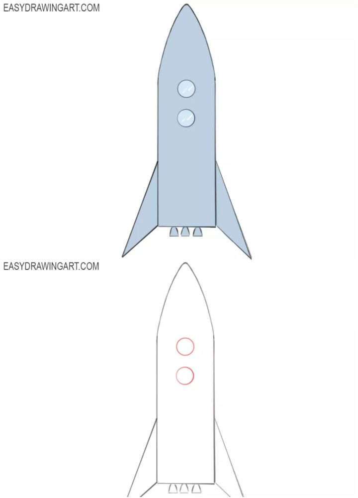 Easy Rocket Drawing Ideas How To Draw A Rocket