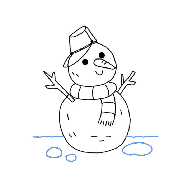 25 Easy Snowman Drawing Ideas How to Draw a Snowman