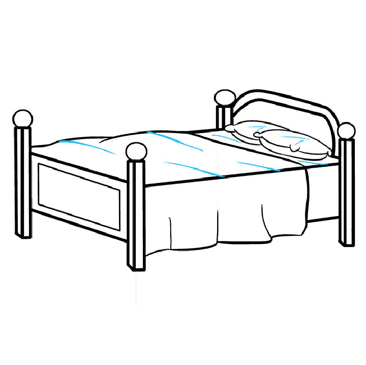 25 Easy Bed Drawing Ideas - How to Draw a Bed