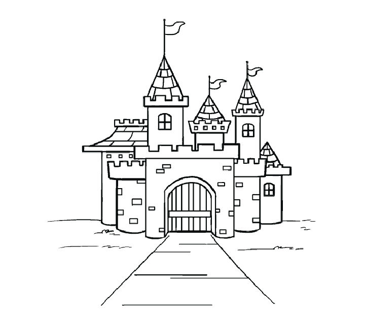 25 Easy Castle Drawing Ideas - How to Draw a Castle