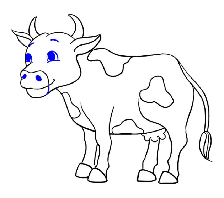 25 Easy Cow Drawing Ideas - How to Draw a Cow - Blitsy