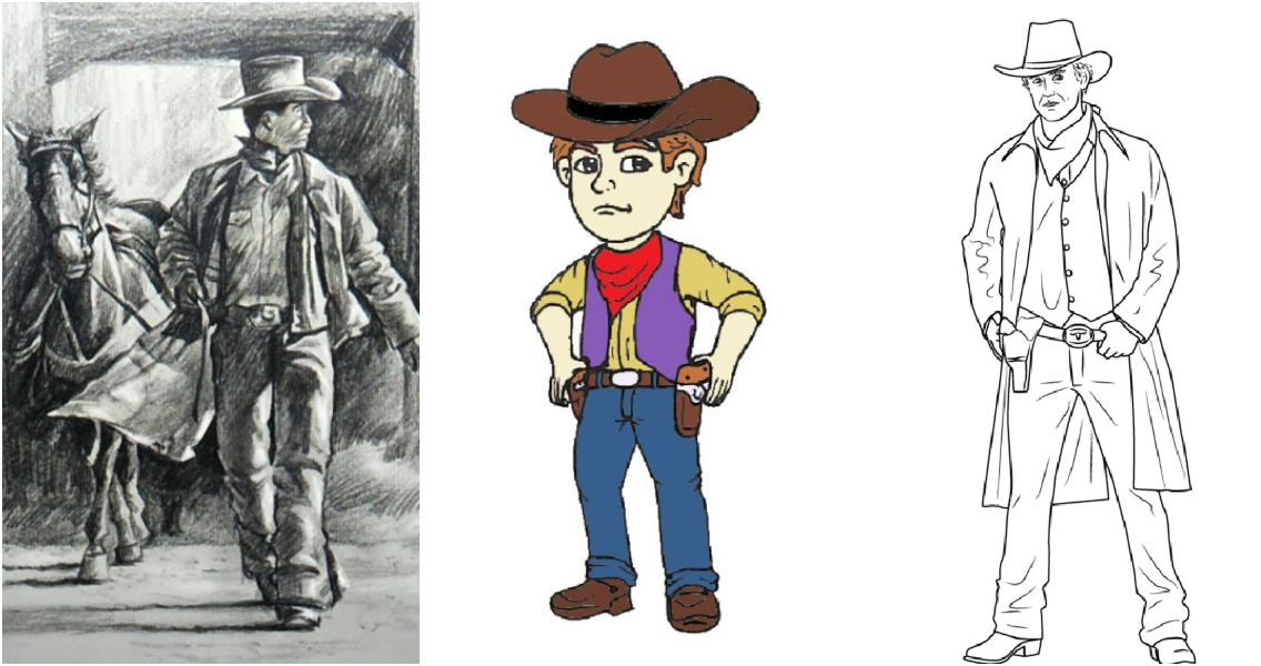 How to Draw a Cowboy - Easy Drawing Art