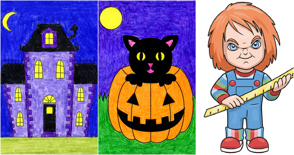 Easy Halloween Drawings For Kids