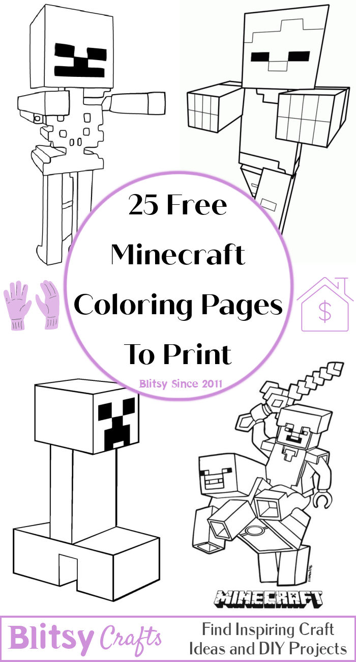 25 Free Minecraft Coloring Pages for Kids and Adults