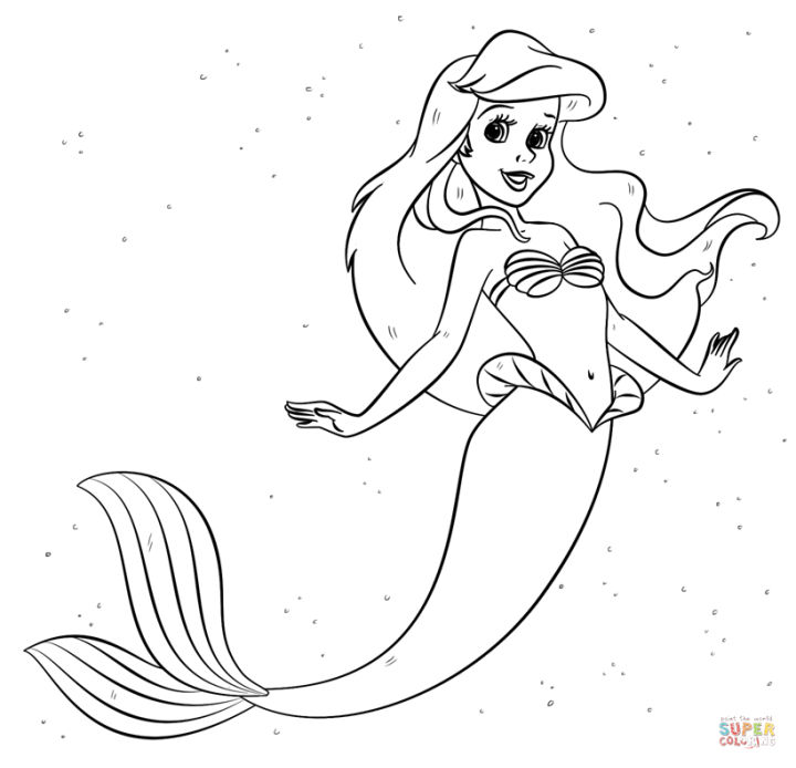 25 Free Ariel Coloring Pages for Kids and Adults