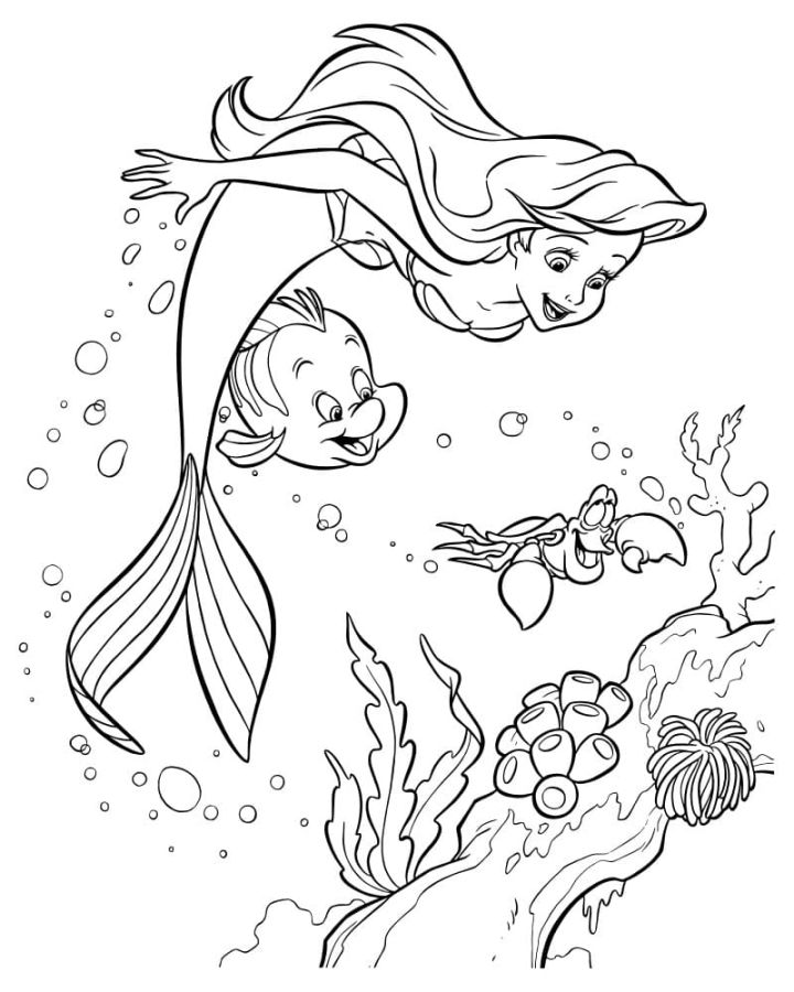 25 Free Ariel Coloring Pages for Kids and Adults