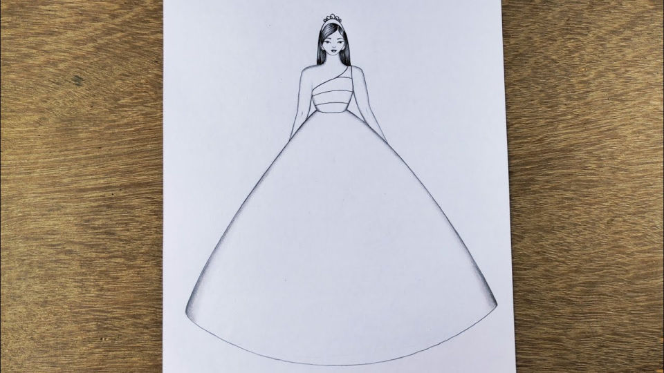 30 Easy Dress Drawing Ideas - How to Draw a Dress