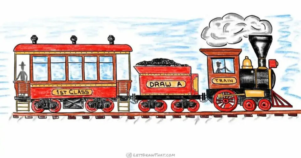 25 Easy Train Drawing Ideas How to Draw a Train